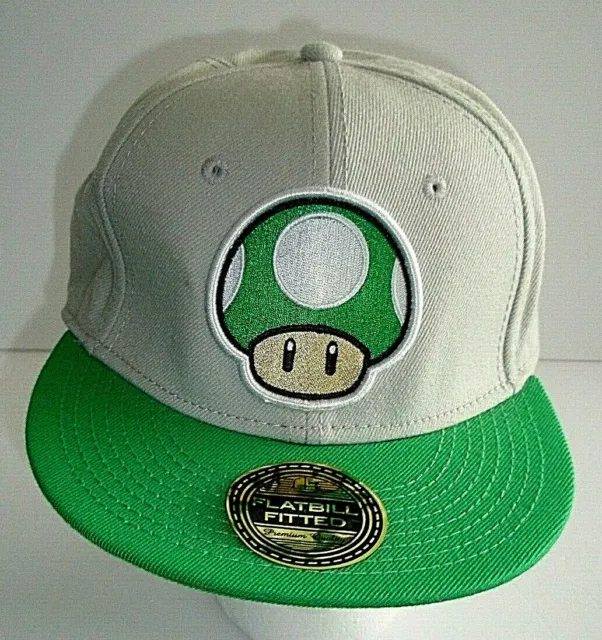 Super Mario Flatbill Fitted Hat Cap Ninendo 2014 Size S/M