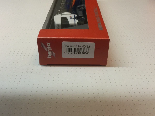 HERPA, SCANIA CR 20 HD 6x2 avec remorque 1+1 essieu TRAVECO, échelle 1