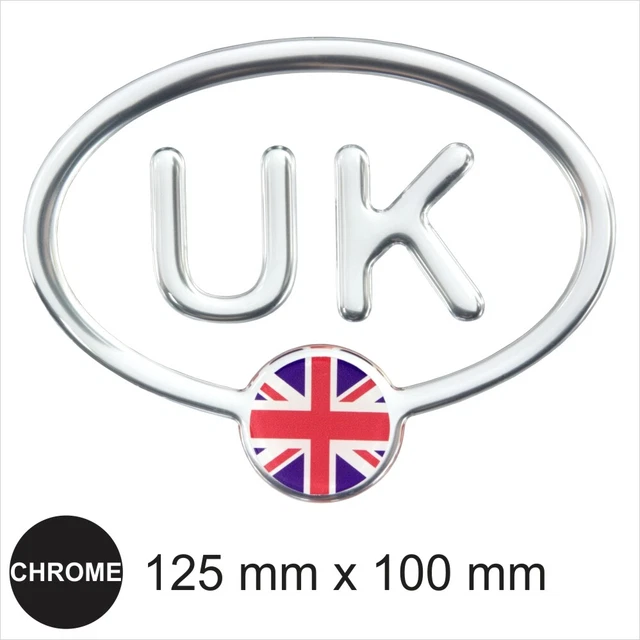 Scotland Saltire Flag 3D Chrome Car Sticker - Oval Domed Resin Decal For Vehicle Body Panels