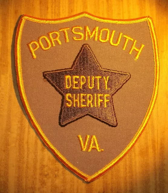 GEMSCO NOS Vintage Patch SHERIFF DEPUTY PORTSMOUTH COUNTY  VA Original 1972