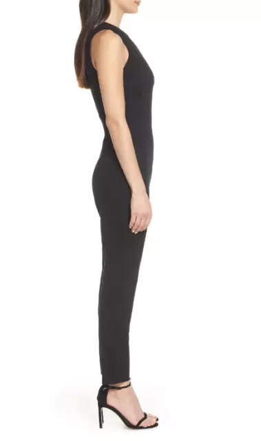 French Connection Jumpsuit Black Sleeveless Lula Stretch SZ 4 NWT $178 3