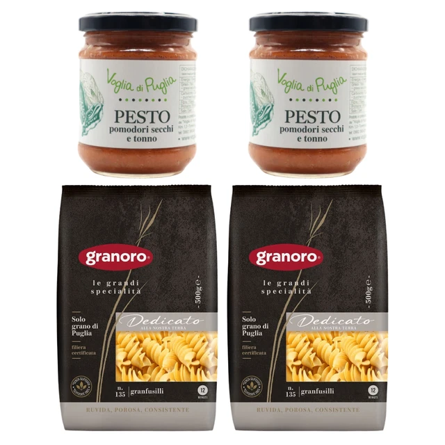 Kit Con Pasta Granoro Gran Fusilli N.135 E Pesto Con Pomodori Secchi E Tonno