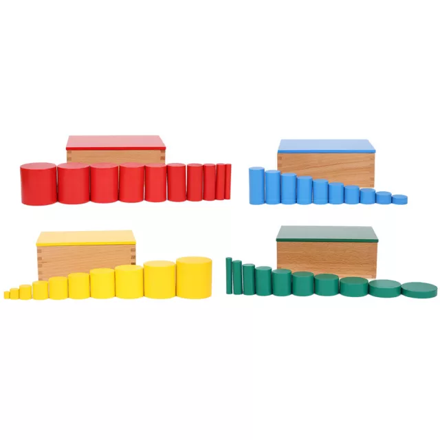 10Pcs Cylinders Toy Wooden Cylinders Toy Boys Grils For Children Kids