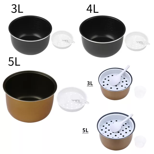 Non Stick Rice Cooker Inner Pot Interior Coated Liner Steamer Tray Spoon Cup