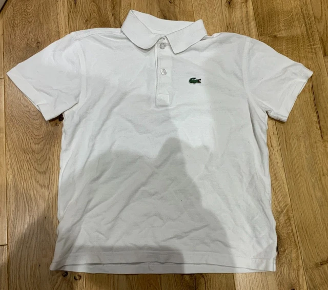Polo Shirt Lacoste bianca bambini taglia 140 cm 10 anni