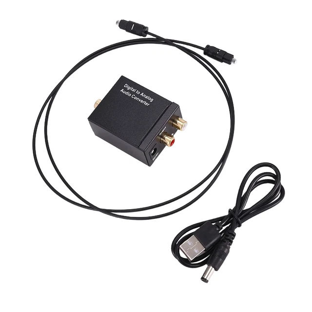 Annadue Convertitore Digitale-Analogico (DAC) Da Coassiale/Fibra A RCA E Jack 3.5mm Con Amplificatore 192kHz - 2