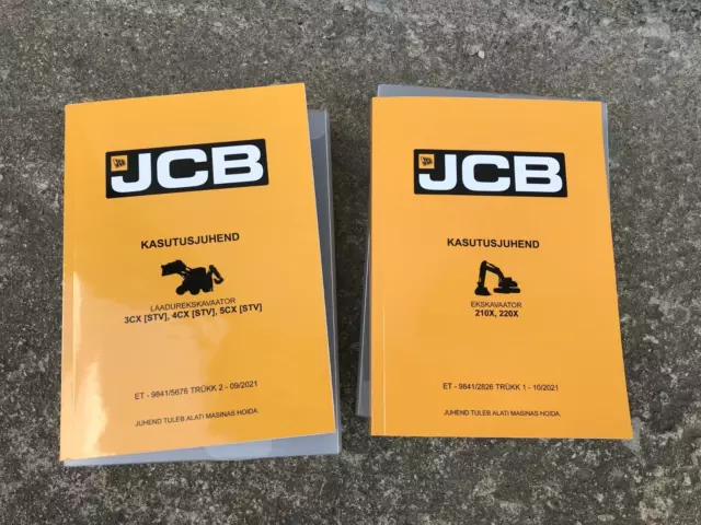 JCB 3CX 4CX 5CX + 210X 220X user manual estonian (eesti) language, original