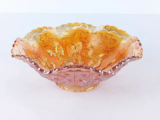 Vintage Marigold Rose Imperial Glass Small Bowl