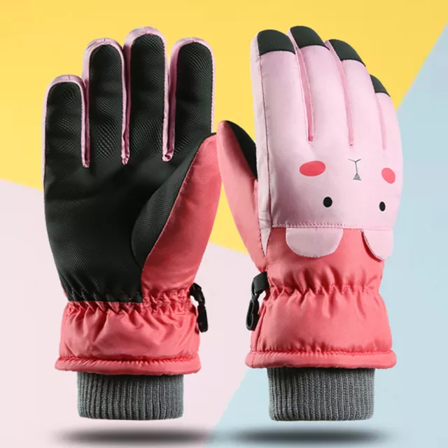 1 Pair Winter Gloves Waterproof Keep Warm Autumn Winter Kids Girls Boys Snow