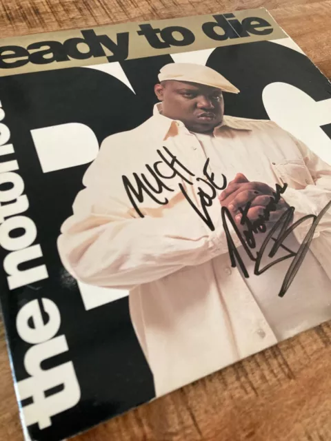 Notorious BIG Ready To Die SIGNIERT Autogramm Vinyl Schallplatte Biggie Smalls