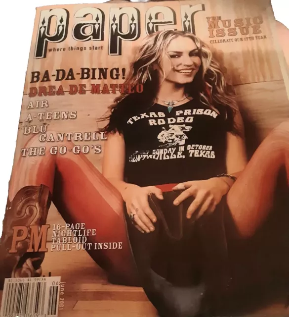 PAPER magazine June 2001 DREA DE MATTEO music issue THE GO-GOS