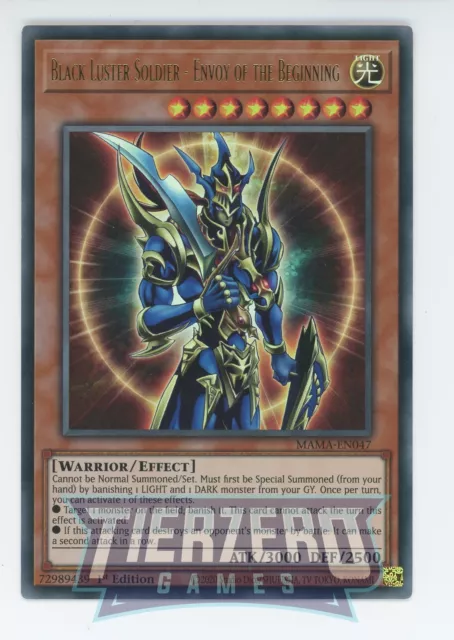 Yugioh Black Luster Soldier - Envoy of the Beginning MAMA-EN047 Ultra Rare 1stNM