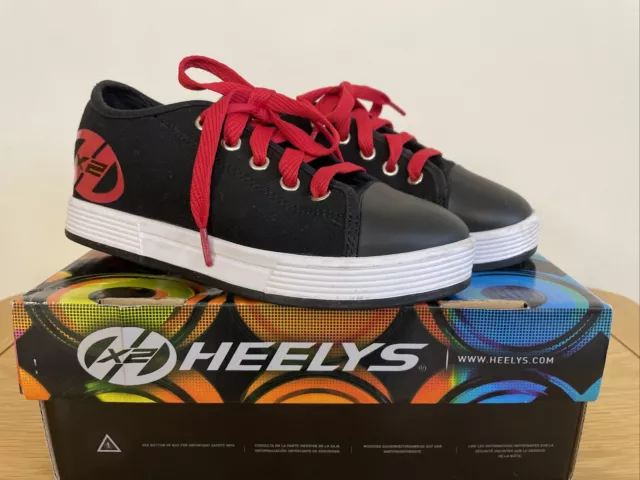 * HEELYS Fresh X2 schwarz & rot Unisex Skateschuhe Radschuhe Größe 2 EU 34 *