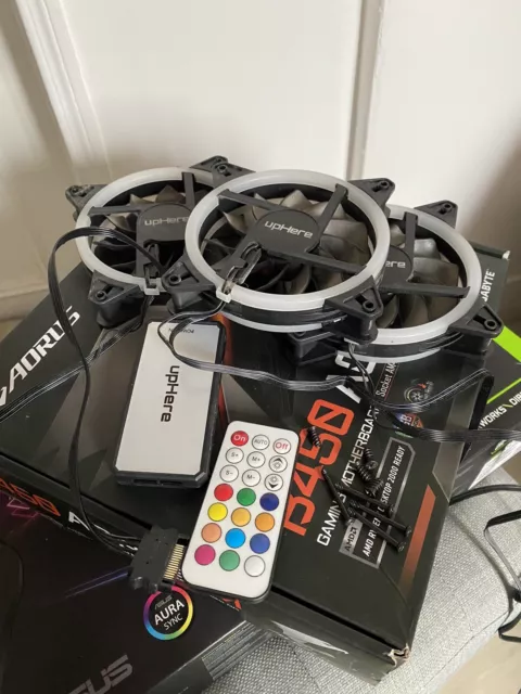 3 Ventilateurs RGB 120mm, Avec Contrôleur RGB et Télécommande