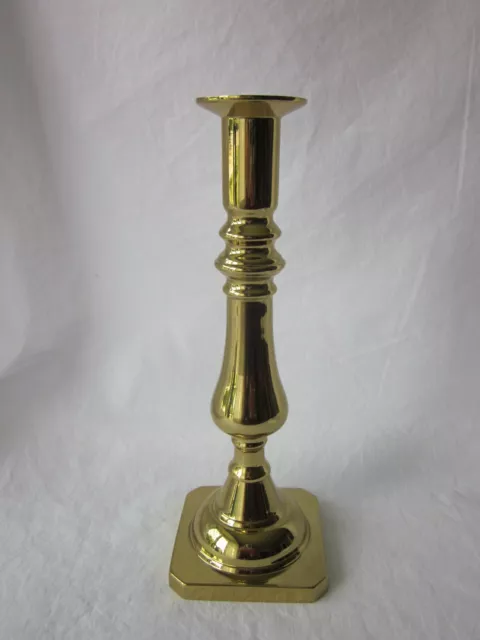Harvin Vintage Solid Heavy Brass Candlestick 9 Tall