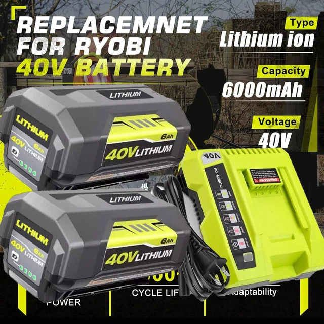 thumbnail image 2 of 18V 8.0Ah Lithium Battery For Ryobi ONE+ P108 – High Capacity Replacement 2 of 5