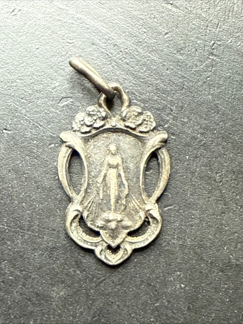 Broche Pendentif Ancien En Argent Massif 925, Style Art Déco Ethnique