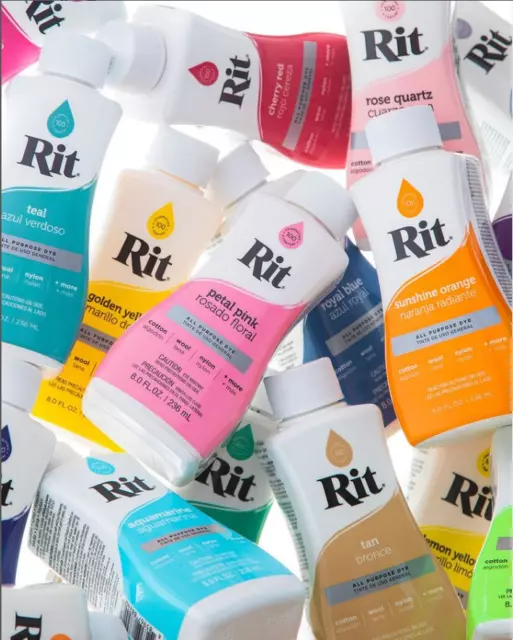 Rit All Purpose Liquid Dye for Cotton, Linen, Silk - Clothing, Shoes & More