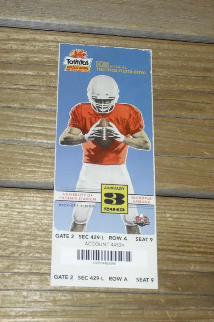 2013 Tostitos Fiesta Bowl - Kansas State Wildcats Vs Oregon Ducks - Full Ticket 2013 Tostitos Fiesta Bowl - Kansas State Wildcats Vs Oregon Ducks - Full Ticket