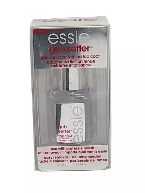 essie Gel Setter Gel Like Color & Shine Top Coat Polish .46oz New Boxed