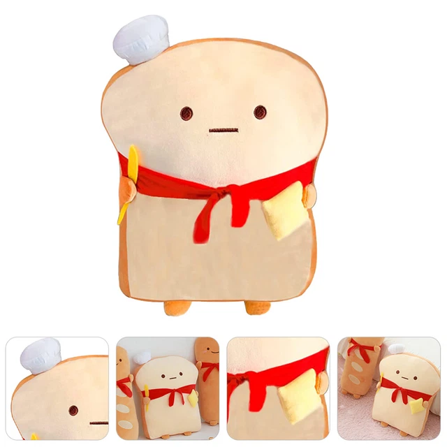 1 pieza molde de pan felpa abrazo cojín tostada forma cortada juguete de peluche