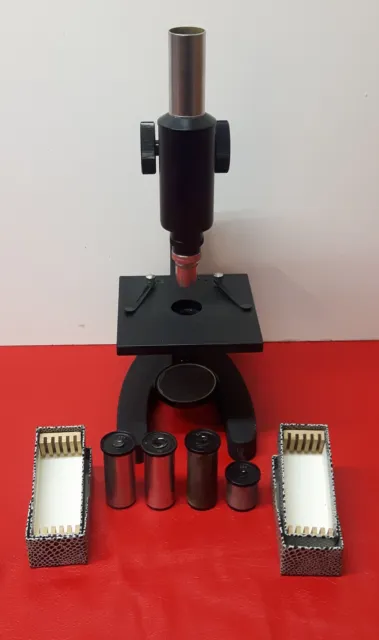 PhYwe Optik Mikroskop Alt Labor Holzkiste