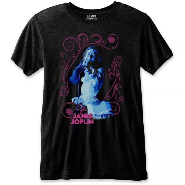 Janis Joplin Floral Frame oficial Camiseta para hombre