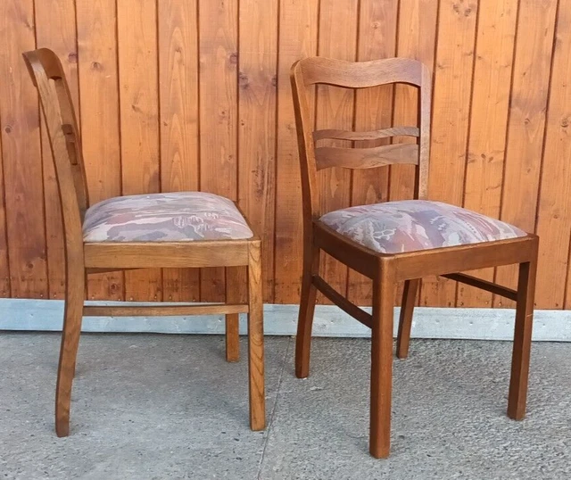 Sillas de Comedor Art Decó Sillas 2x Silla 20er Bauhaus Antiguo & Antiguo 30er