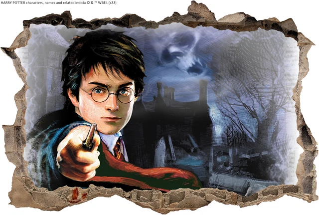 HARRY POTTER HOGWARTS 3D Smashed Hole Decal Wall Sticker Decor Art ...