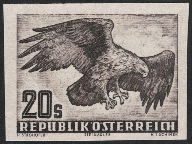 Österreich ANK 973 Uxc MICHEL 968 y U Flugpost Vögel 20 S ungezähnt postfrisch