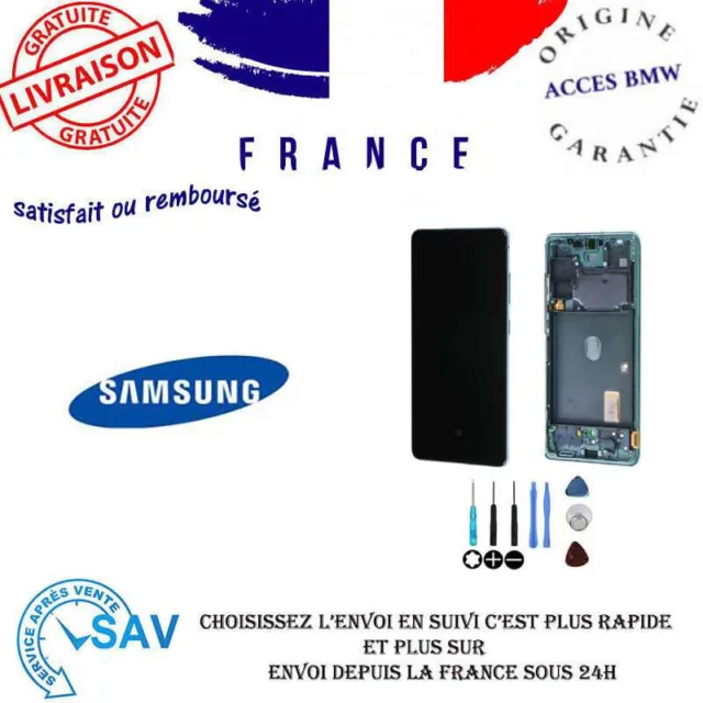 Originale Ecran LCD Complet Vert Sur Châssis Pour Galaxy S20 FE 5G (G781B)