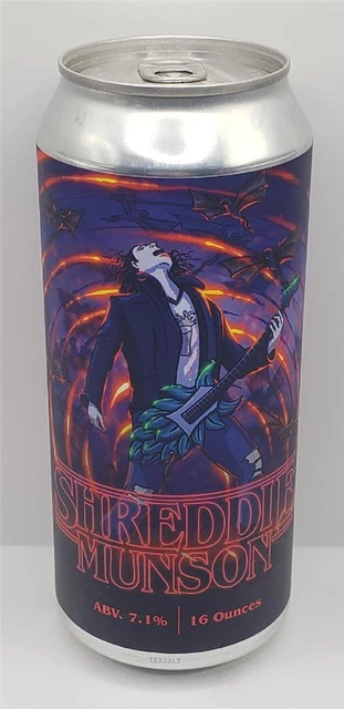 Craft Beer Can Front Pourch Brewing Company Shreddie Munson Stranger Things IPA