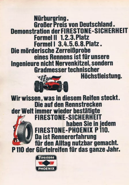 Firestone Phoenix Reifen Werbeanzeige Werbung Phoenix #5 ÜG