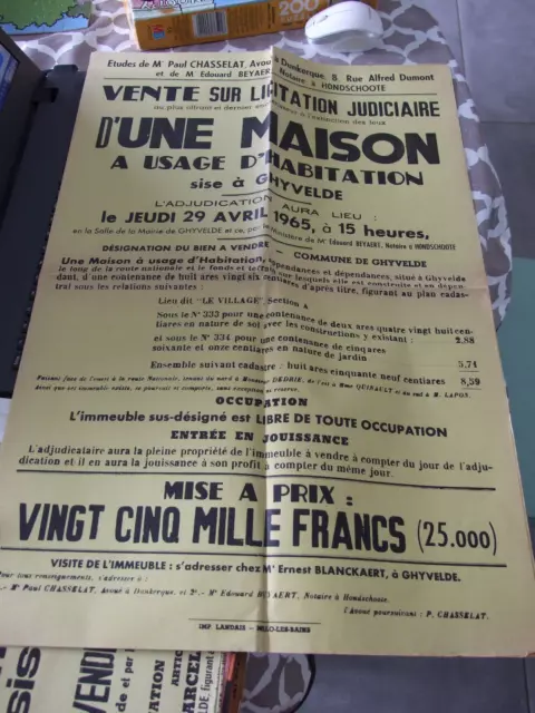 Ghyvelde Affiche De Vente Maison Lieu Dit Le Village Mr Lapon Quinault Debrie