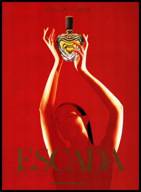 1990 Escada Cri Du Coeur Perfume Original Print Ad ~ Fast Ship ~ Neiman Marcus