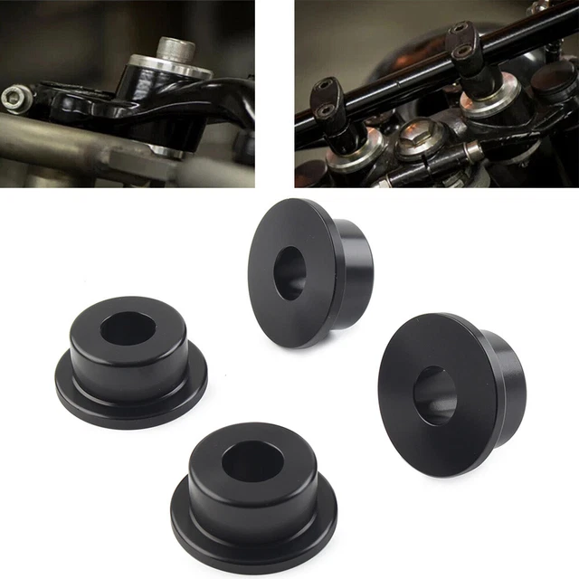 Handlebar Riser Bushings Mounts For Harley Dyna Wide Super Glide Softail Black