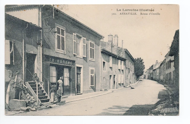 ARNAVILLE Meurthe et moselle CPA 54 Magasin RT. HARANG Route d'Onville