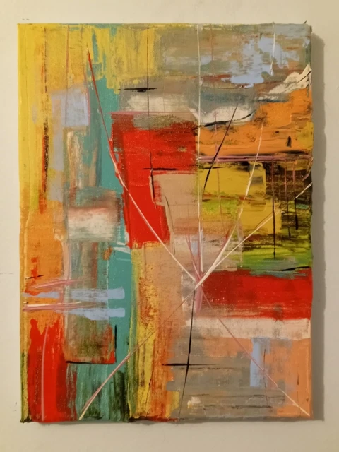 Original Vincent Martin Abstract Painting On Canvas