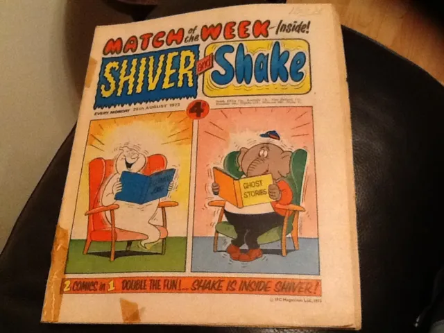 SHIVER AND SHAKE  Paper comic AUG 1973 ISSUE NUMBER 25 in good condition