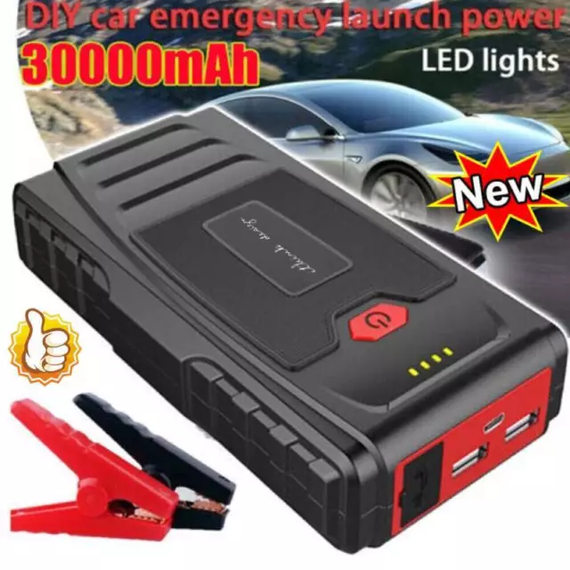 30000mAh-Car Jump Starter Booster Jumper Box Portable Power Bank Battery Charger