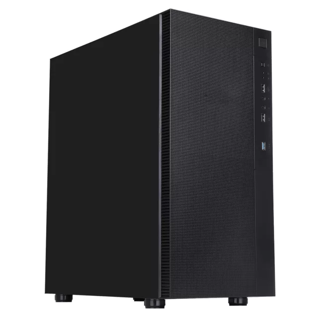 CIT Silent ES Mid ATX Gaming PC Case 2x 120mm PWM Fans Low Noise Tower Black