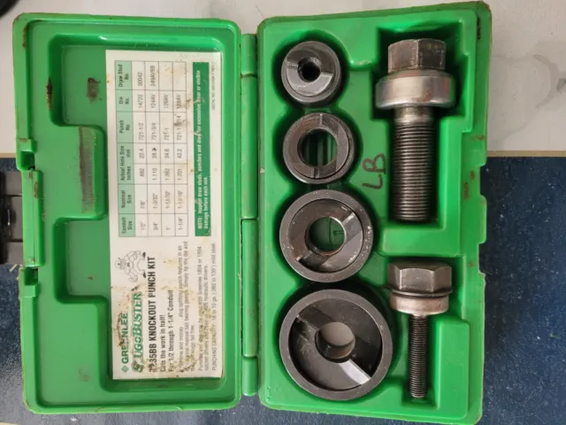 Greenlee 7235BB Slug-Buster Knockout Kit for 1/2 to 1-1/4-Inch Conduit -NO RUST