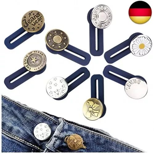 8 Stück Hosenbunderweiterung Knopf, Taille Extender Elastischen Knopf,