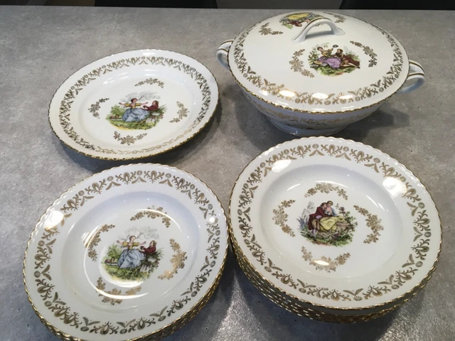 Vintage French Bruschetta Plates - Ateliers De La Cigogne
