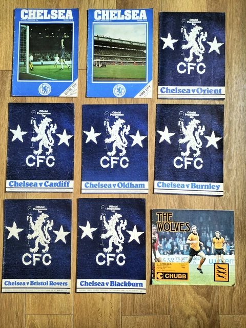 Lot De Programmes De Football Chelsea – Vintage Années 80 – Pour Collection