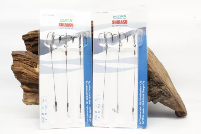 Balzer Shirasu Zander Stinger mit Clip 1x7 7x7 11,5cm 15kg für Gummifisch Shad