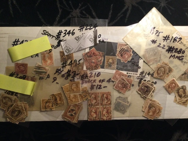￼Big Brown Bank Note & Bonuses  buy it now Lot!  Sunday Special US Stamps Used