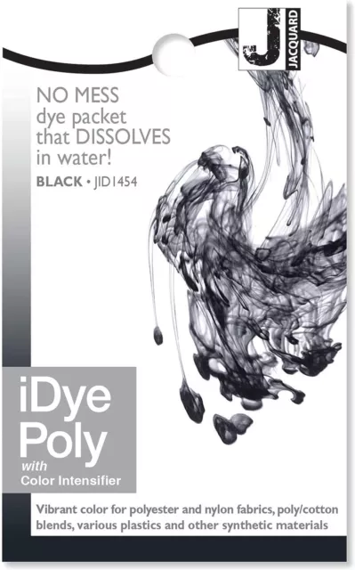 NEW IDYE-Black (Poly/Disperse) Fabric Dye, 14gm - FREE & FAST SHIPPING | AU