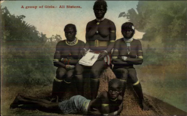 Native Nude Women Africa Publ in Port Elizabeth c1910 Postcard ETHNOGRAPHY