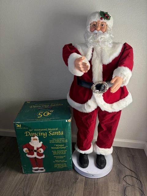50” ANIMATED MUSICAL Santa Winter Wonderland Motion Activated Christmas ...